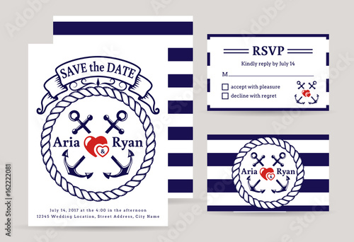 Sea wedding invitations.