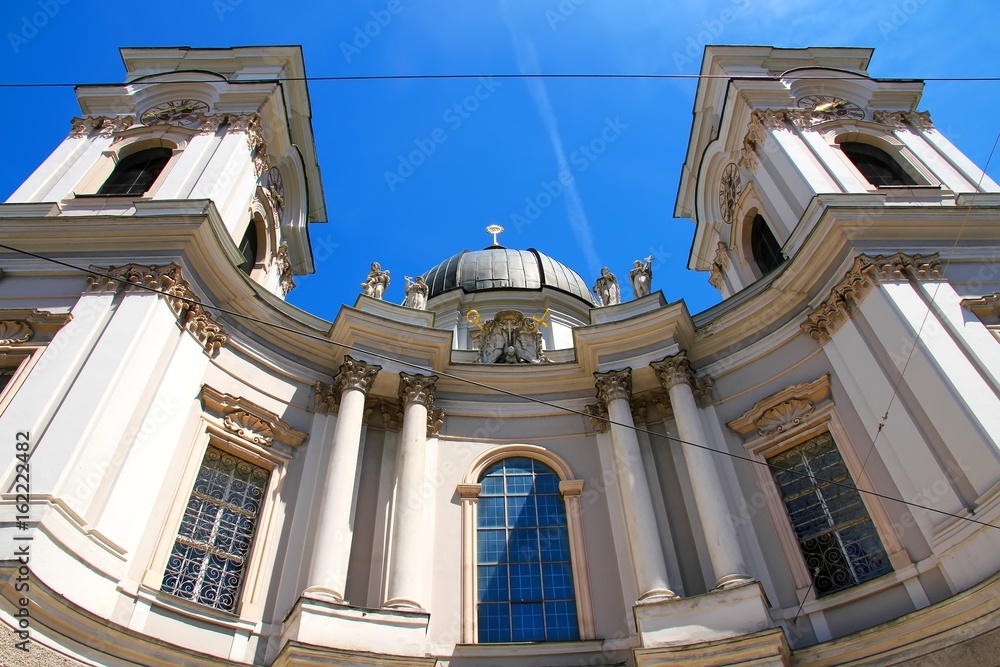 The famous University Church in Salzburg