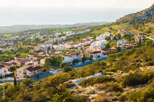 panoramic view of the village in Cyprus. © satura_
