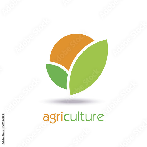 Agriculture Logo Template Design. Icon, Sign or Symbol. farm, nature, ecology. Vector flat design