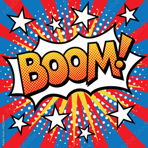 Pop Art Boom Text Design