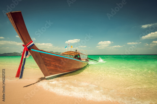 Boats at Koh Phi Phi Island beach at Thailand © eranda
