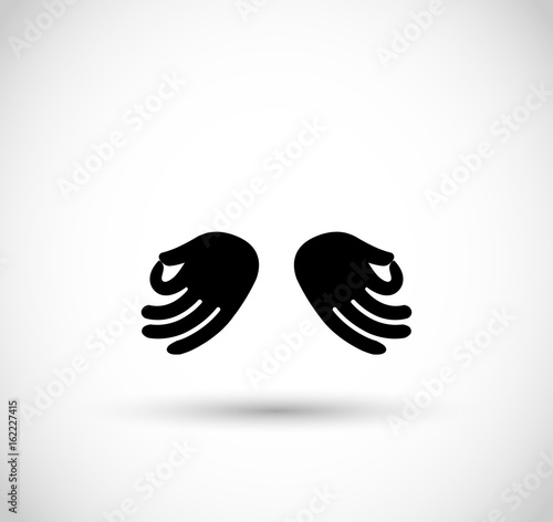 Meditation hands icon vector