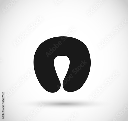 Travel pillow icon vector