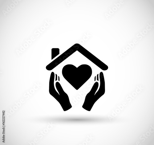 Symbol of secure loving home vector