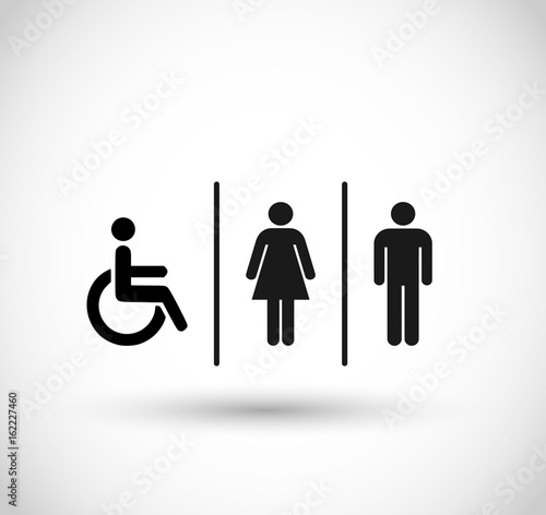 Man, womand and handicap icon vector
