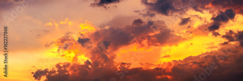 Panorama skies cloud on fire  Dramatic sky