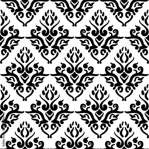 Victorian art floral seamless pattern