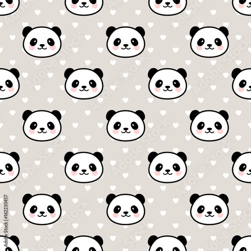 Fototapeta Naklejka Na Ścianę i Meble -  Panda Seamless Pattern Vector