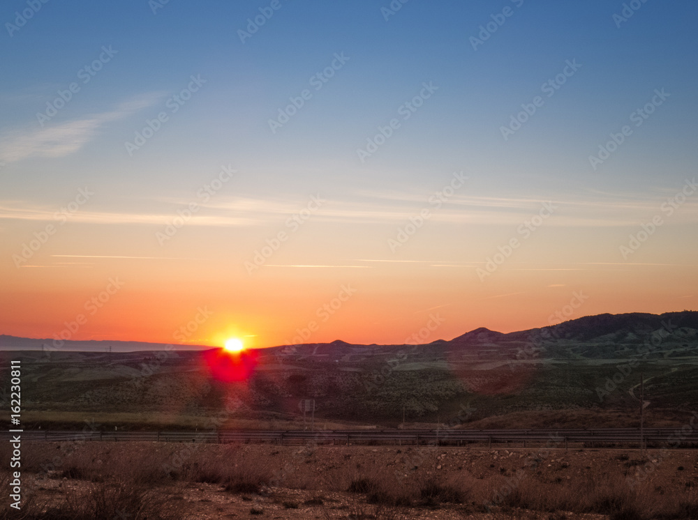sunrise in la muela zaragoza spain sunrise in la muela zaragoza spain