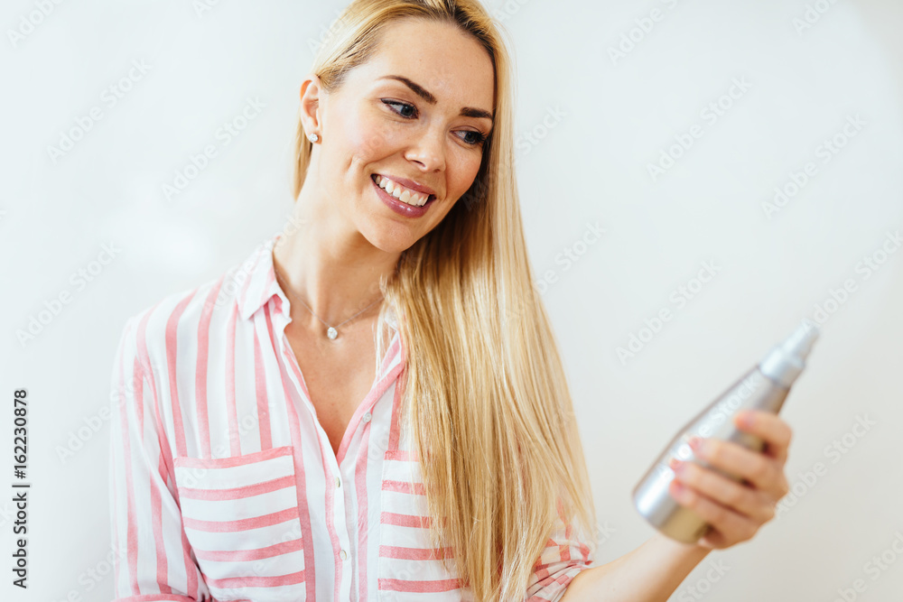 Portrait of cheerful young beautiful blonde woman Portrait of cheerful young beautiful blonde woman
