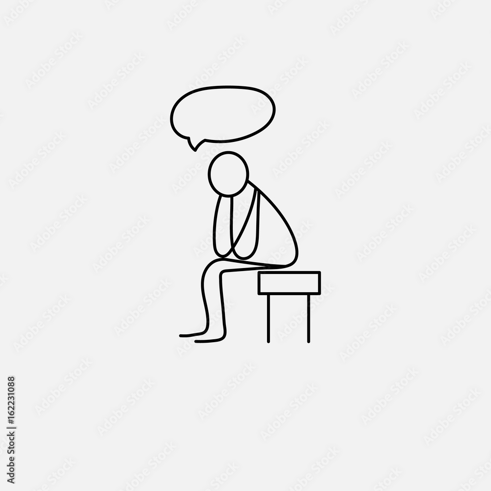 Cartoon icon of sketch stick figure Cartoon icon of sketch stick figure