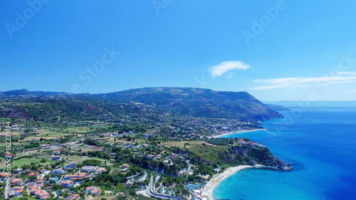Aerial view of beautiful Calabria coastline, Italy
