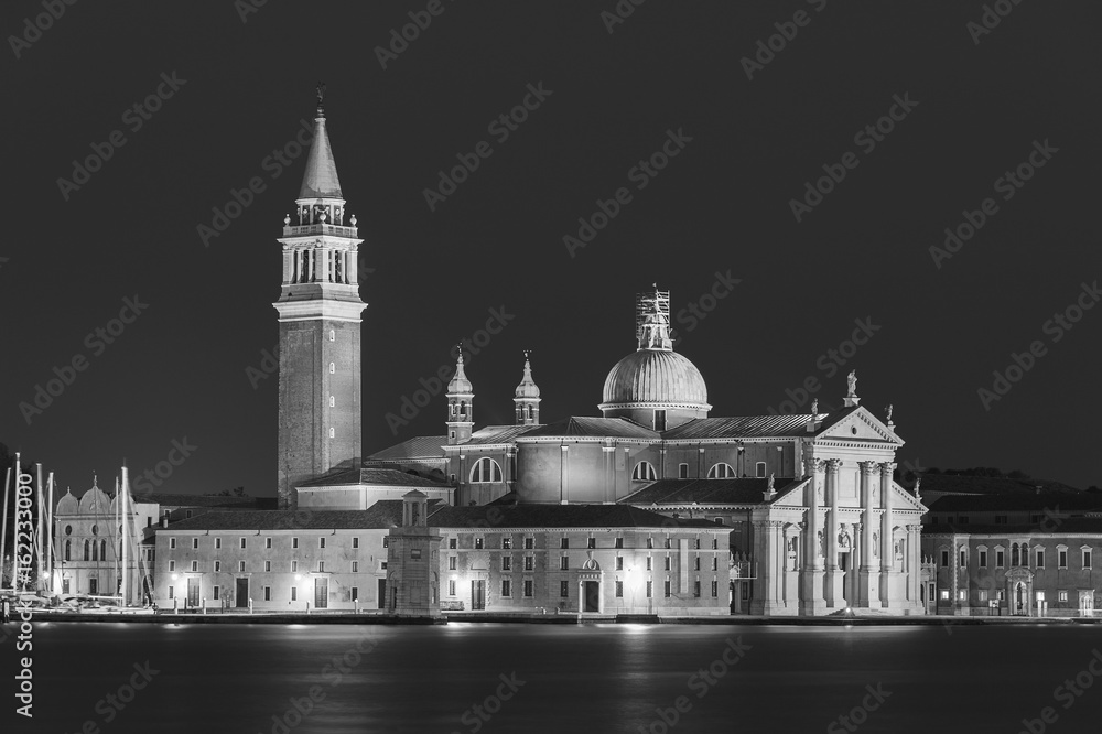The church and monastery at island San Giorgio Maggiore in the lagoon of Venice, Italy