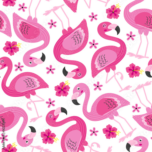 wzor-ze-stylizowanych-rozowych-flamingow