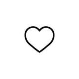 heart, love, cardio icon line black on white