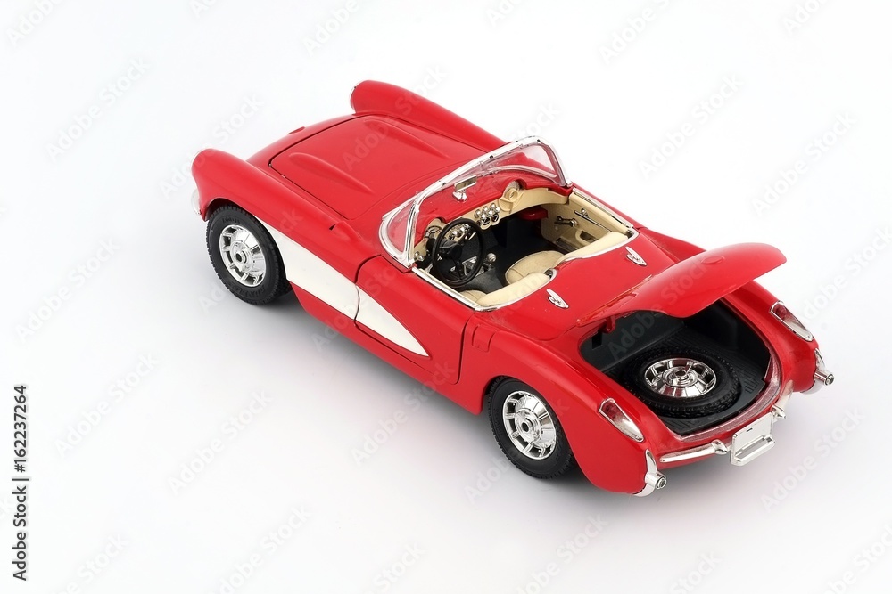 The model of an open racing car (manufactured 1951)