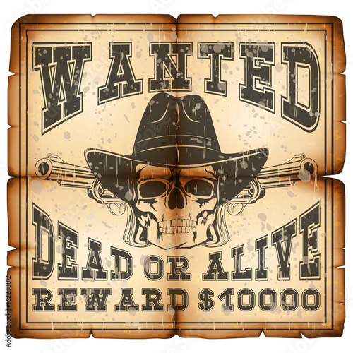 skull revolver wanted dead paper var 5