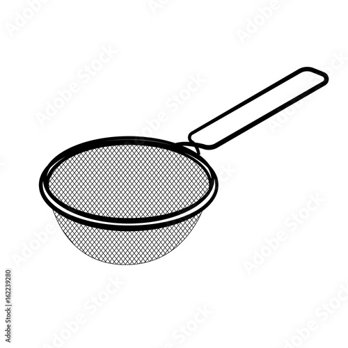 Line Drawing of Sieve -Simple line Vector
