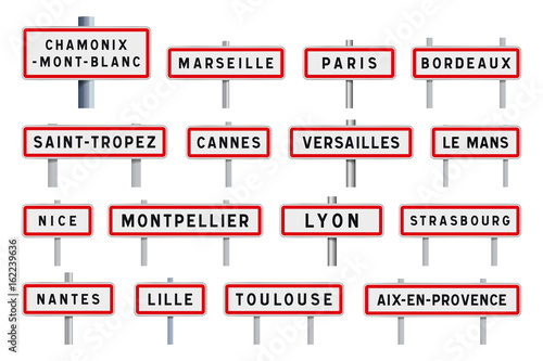 Panneaux de villes Françaises