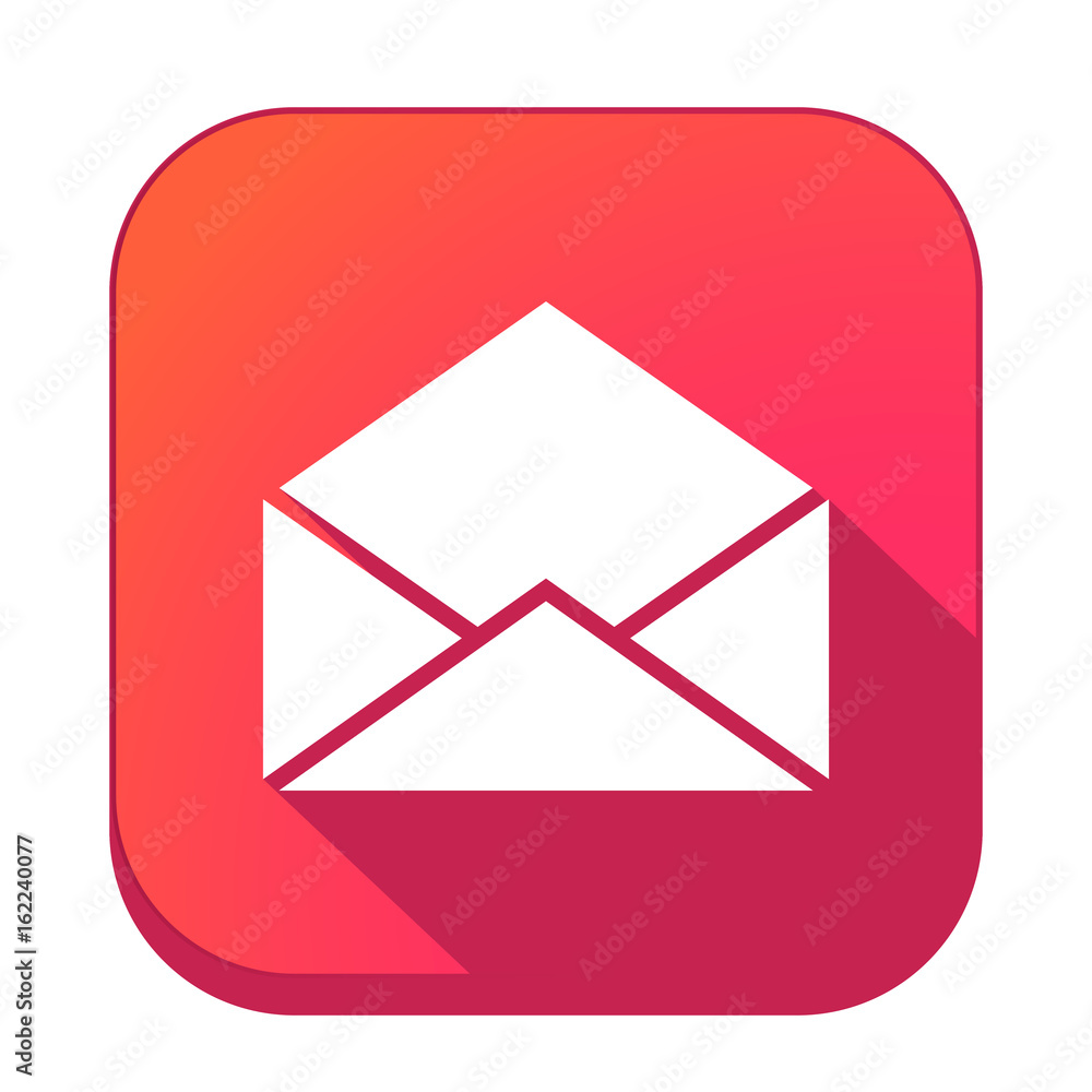 ikona z długim cieniem na tle zaokrąglonego kwadratu