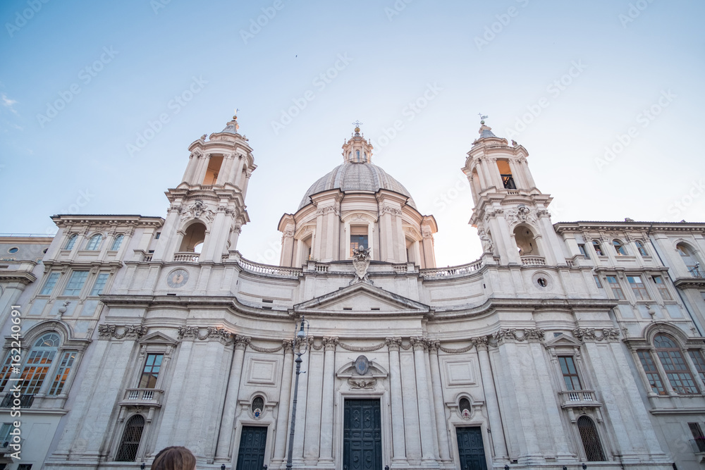 Sant'Agnese in Agone or Sant'Agnese in Piazza Navona, the 17th-century Baroque church in Rome, Italy.