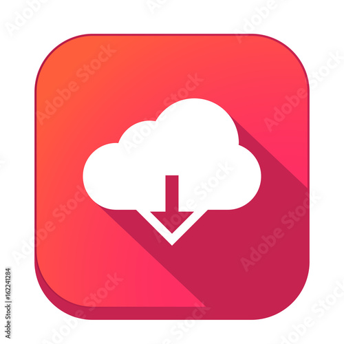 ikona z długim cieniem na tle zaokrąglonego kwadratu