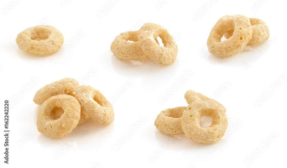 cereal rings  on white