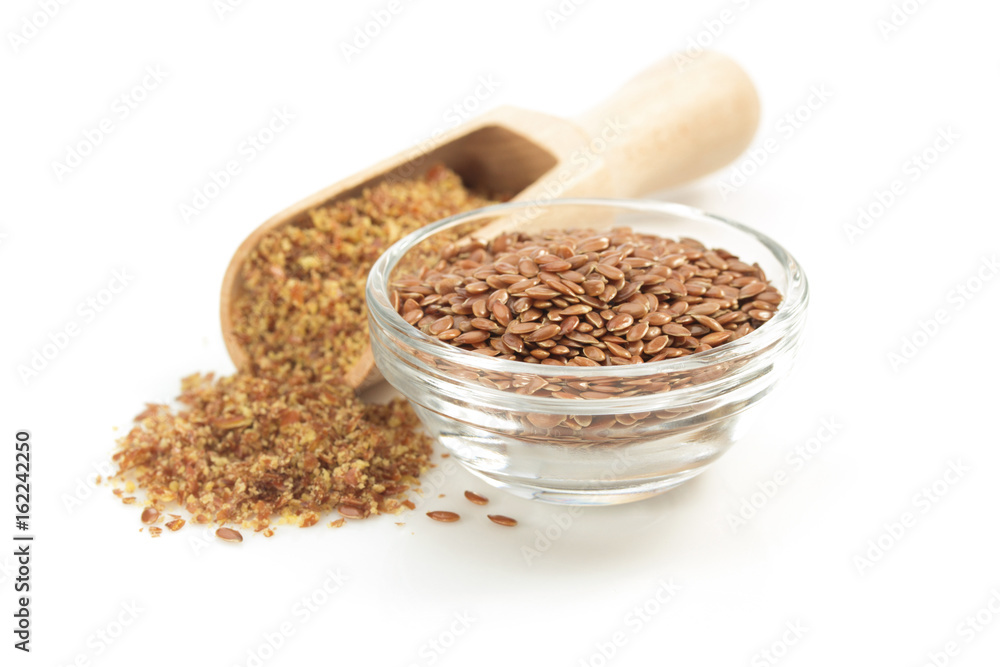 flax seeds isolated on white flax seeds isolated on white