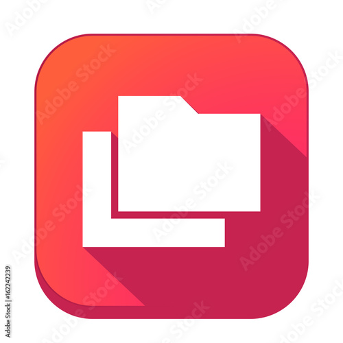 ikona z długim cieniem na tle zaokrąglonego kwadratu