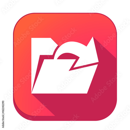 ikona z długim cieniem na tle zaokrąglonego kwadratu