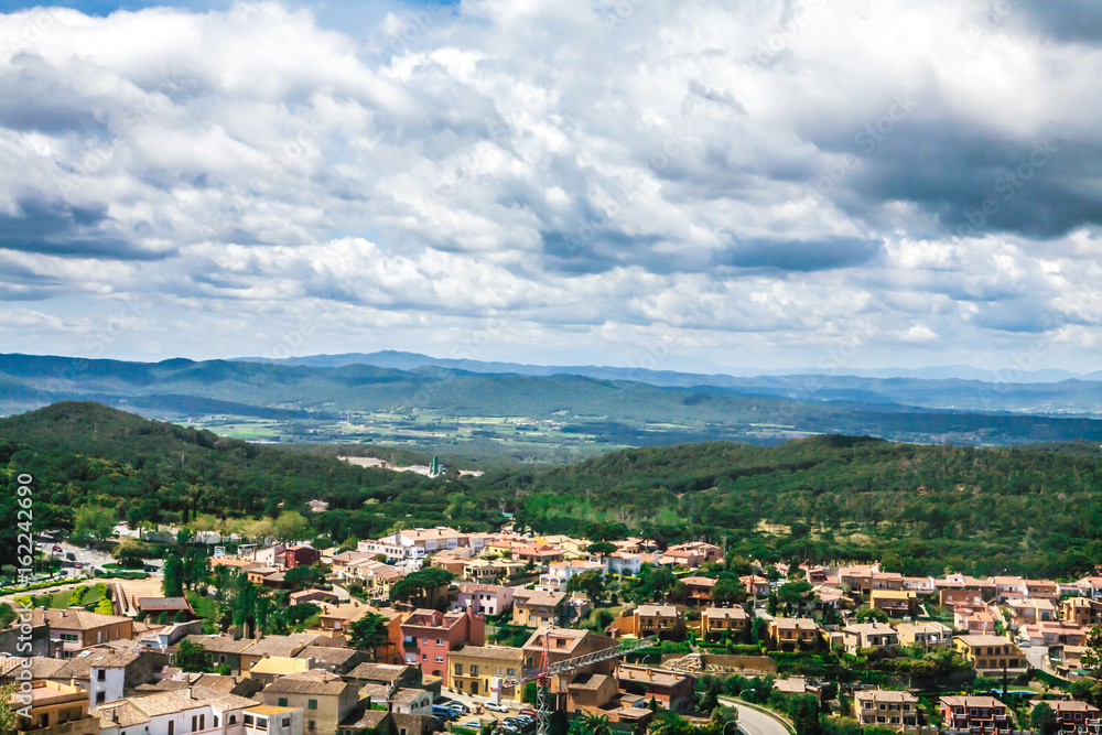 Fototapeta premium View from the Begur hill, Costa Brava, Spain
