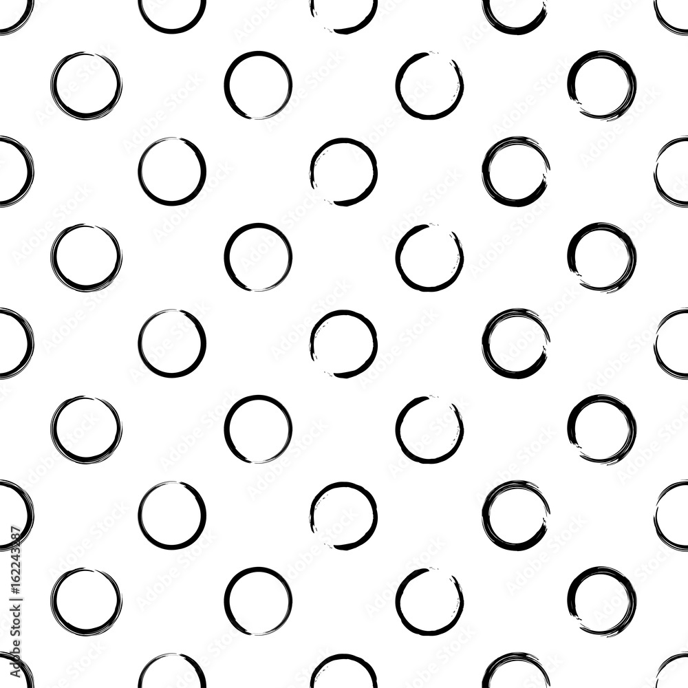 Black Stains seamless pattern. Isolated on white background. Vector illustration. Textile rapport.
