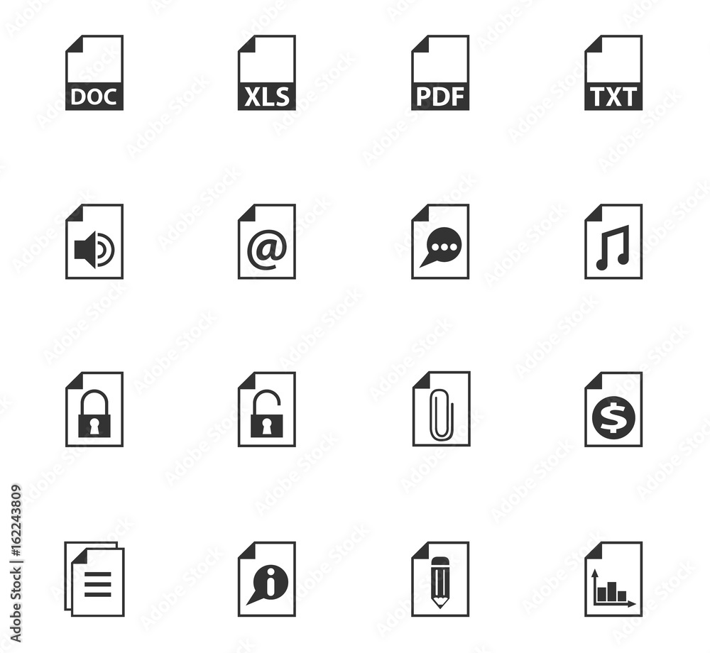 document icon set document icon set