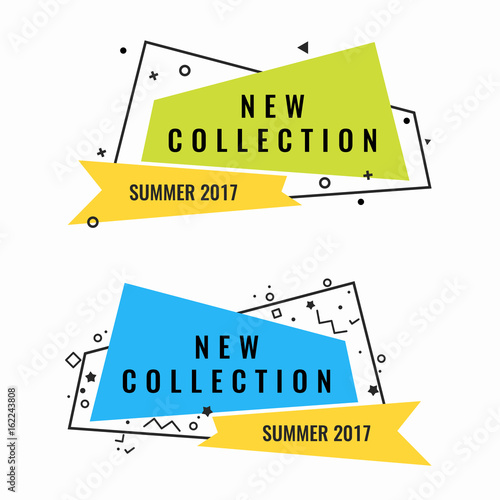 New collection of summer 2017 promotional logotypes set photo