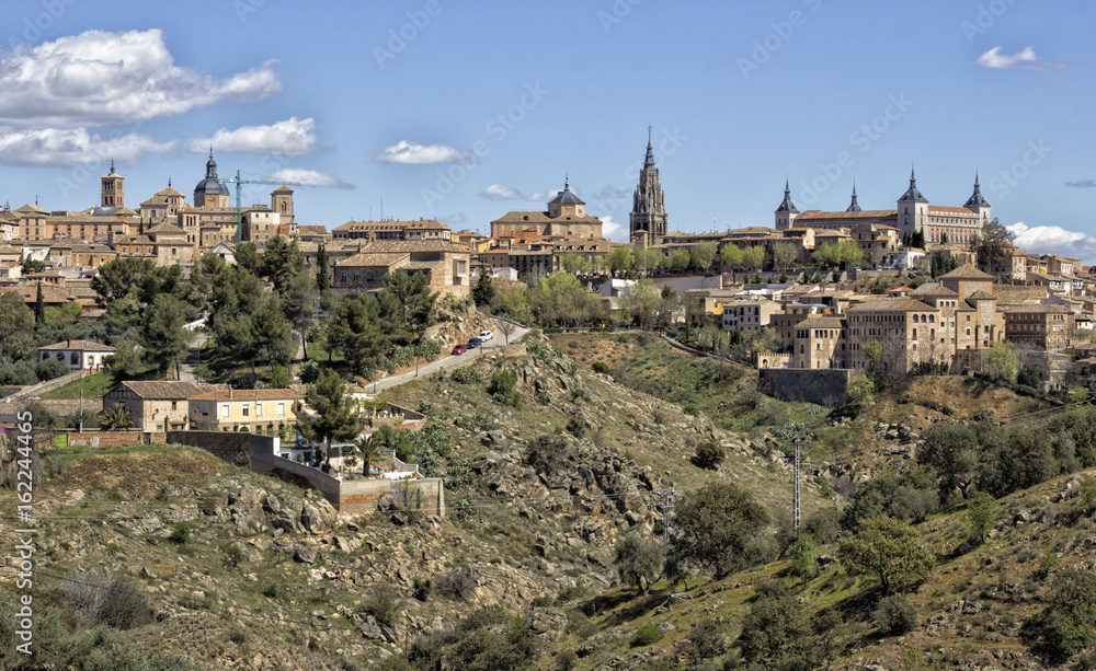 panoramic of the city of toledo in spain