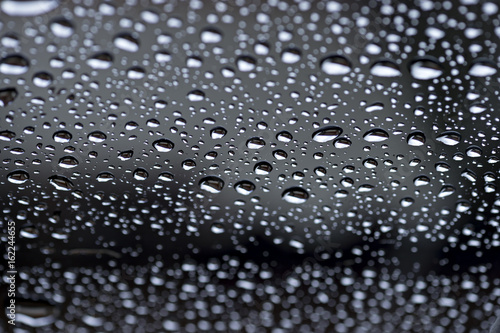 Drops of water on glass