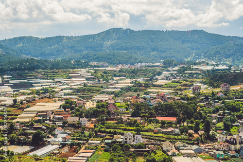 View of the city of Dalat, Vietnam. Journey through Asia concept photo