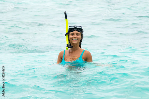 Woman in the sea during snorkeling © blackday