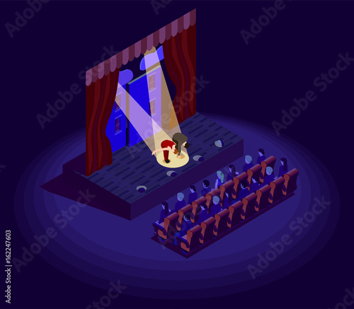 Theatre Isometric Icon