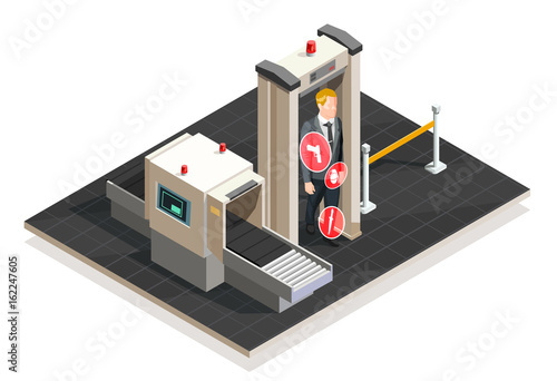 Airport Isometric Illustration