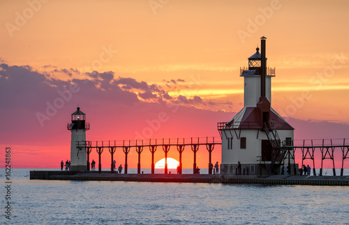 Solstice Sundown at St. Joseph Lighthouses photo