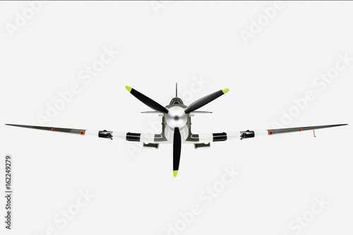 Spitfire Front Elevation on White