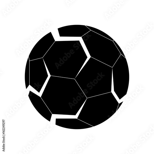 3D logo of football  soccer  ball. White background.