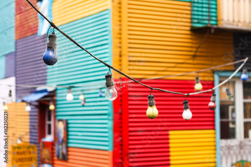 Bright colors of Caminito in La Boca neighborhood of Buenos Aires photo