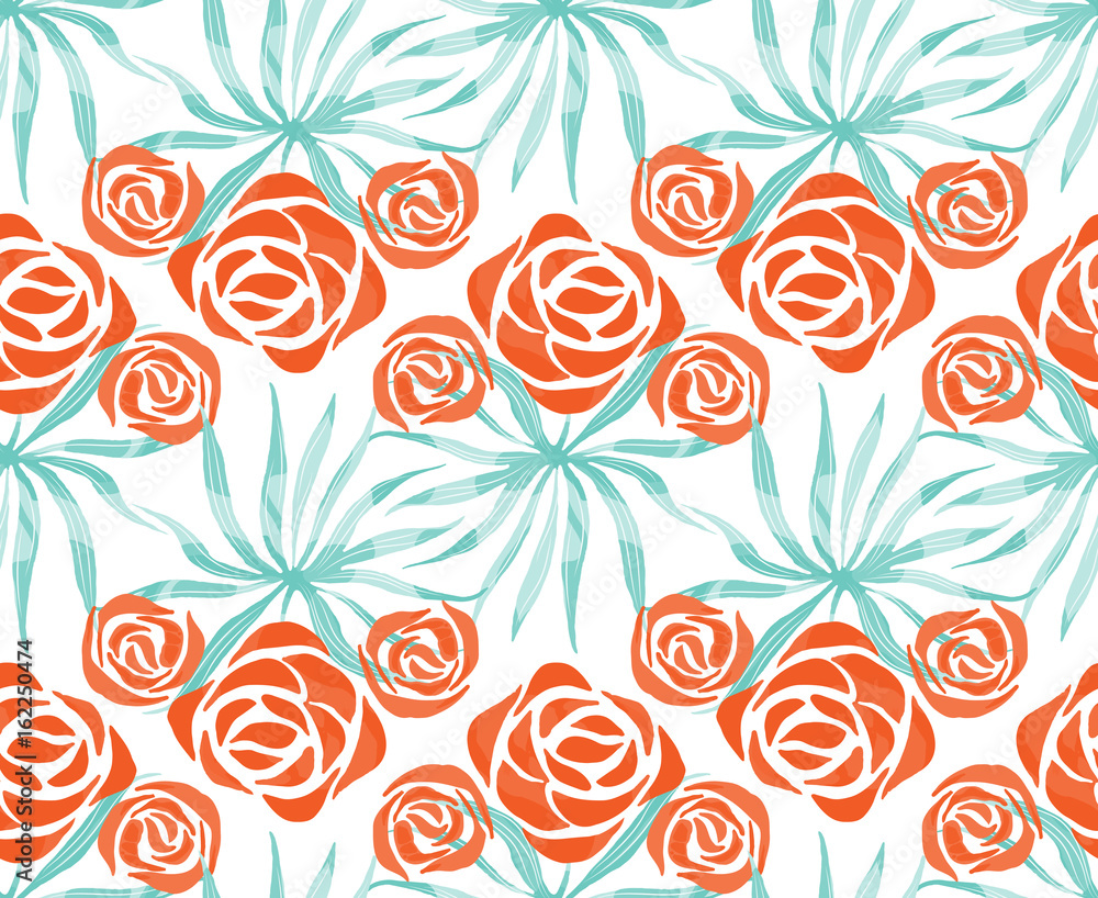 Vector exotic bouquet pattern. Vector exotic bouquet pattern.