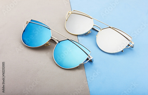 Creative shoot for cool and stylish sunglasses with different lighting and cool props