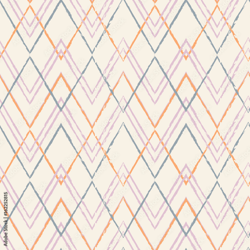 Fototapeta premium Vector seamless geometric pattern with chevron stripes.