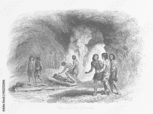 Fototapeta Embalming of corpses in the Canary Islands. Date: 1846