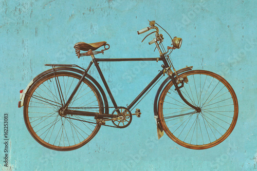 Retro styled image of a vintage bicycle